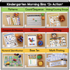 Kindergarten November Morning Bins | Printable Classroom Resource | The Moffatt Girls