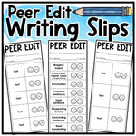 Peer Edit Writing Slips by Miss West Best