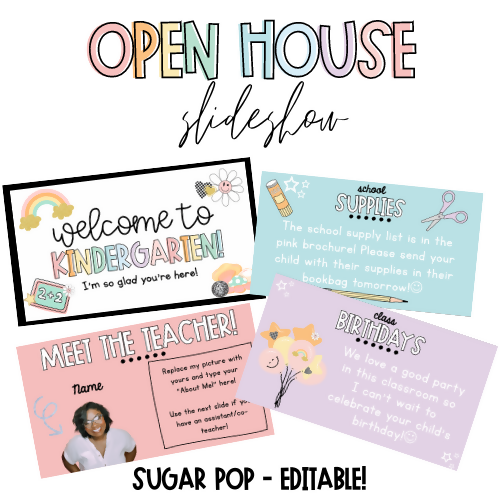 Open House Slideshow Sugar Pop Editable by Kinder and Kindness
