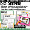 Fall Main Idea and Supporting Details Activities Graphic Organizers Central Idea