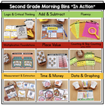 2nd Grade November Morning Bins | Printable Classroom Resource | The Moffatt Girls