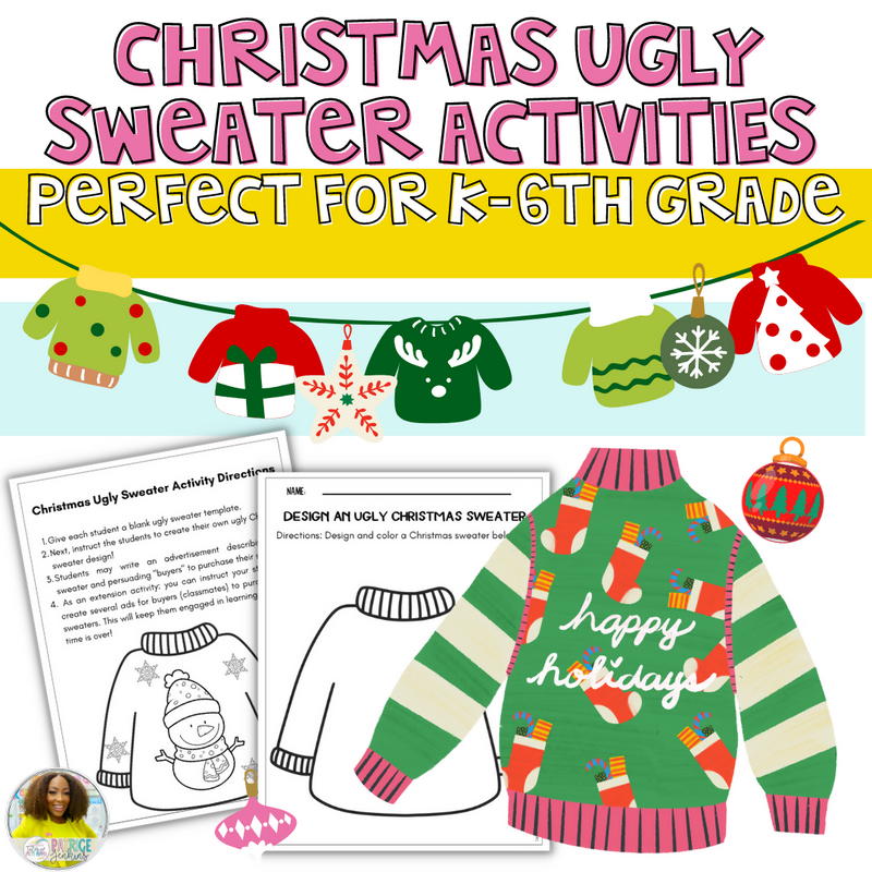 Christmas: Ugly Sweater Activities | Printable Resource | Tales of Patty Pepper