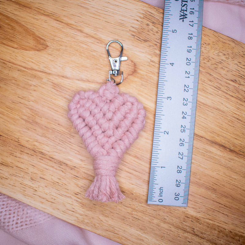 Macrame Pastel Knotted Keychain
