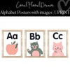 Printable Alphabet Posters with Images Coral Classroom Decor by UPRINT
