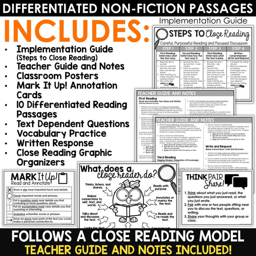 October Close Reading Halloween Differentiated Reading Comprehension Passages | 3rd-5th Grades | Printable Teacher Resources | A Love of Teaching