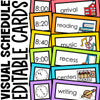 Visual Schedules Editable Cards by Miss M's Reading Resources