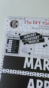 Black and White Calendar Bulletin Board Set | Schoolgirl Style