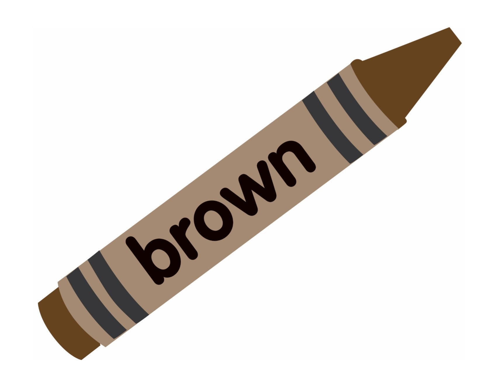 brown crayon clipart