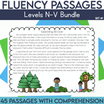 Fluency Passages Levels N-V 45 Passages with Comprehension by Literacy with Aylin Claahsen