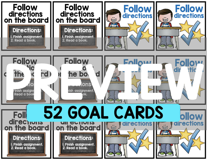 Goals Cards & Management Systems | Printable Classroom Resource | Miss West Best