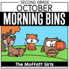 2nd Grade October Morning Bins | Printable Classroom Resource | The Moffatt Girls