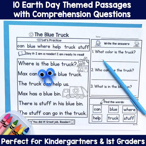 Earth Day Reading Passages with Comprehension Questions