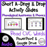 Short A Drag and Drop Activity Slides Powerpoint and Google Drive by Fun in Elementary