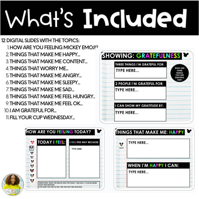 Student SEL Check In Notebook | Google Slide Templates| Printable Teacher Resources | Tales of Patty Pepper