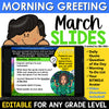 March Spring Morning Meeting Slides Daily Agenda Morning Greeting EDITABLE
