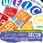 Bright Rainbow Classroom Decor | Watercolor Classroom Theme | EDITABLE
