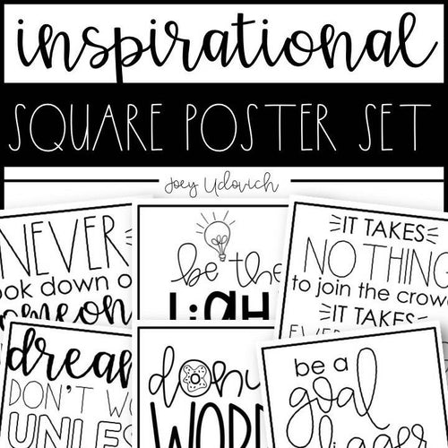 Inspirational Square Poster Set by Joey Udovich
