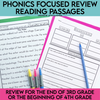 Phonics Focused Review Reading Passages Review for the End of 3rd Grade or the Beginning of 4th Grade by Literacy with Aylin Claahsen
