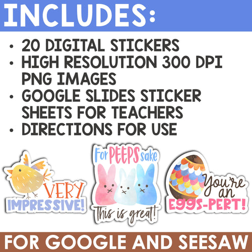 Easter Spring Digital Stickers for Google and Seesaw™