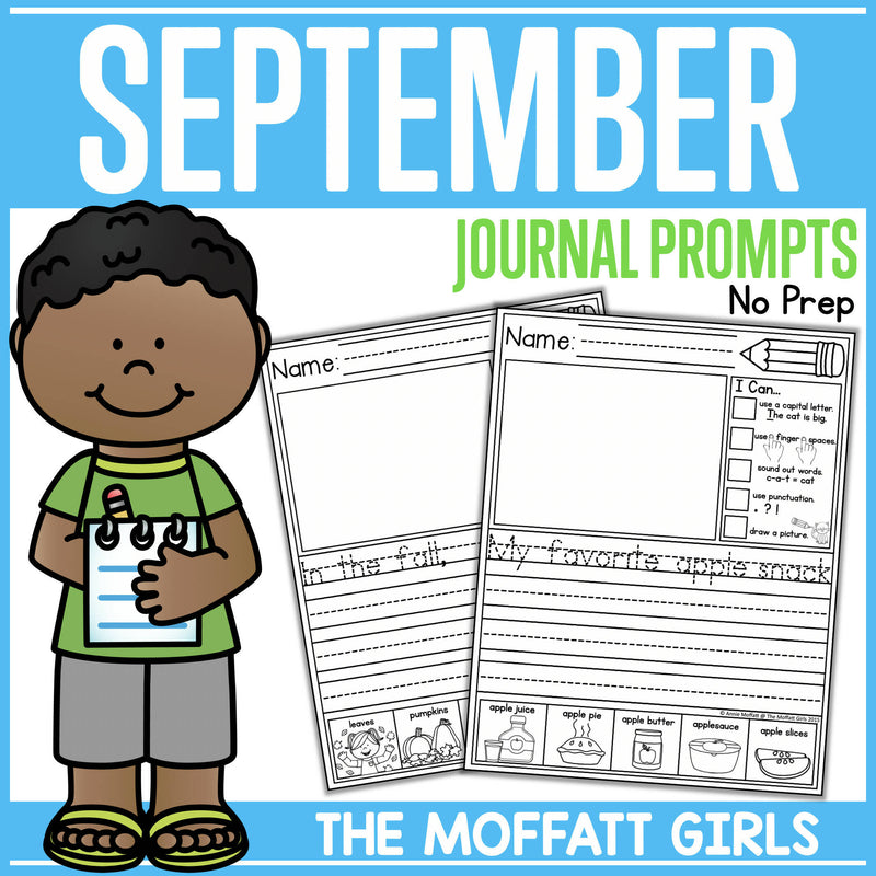 September Journal Prompts by The Moffatt Girls