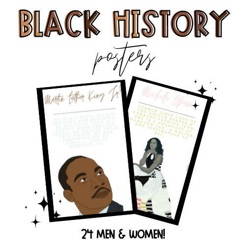 Black History Posters 24 Men and Women by Kinder and Kindness