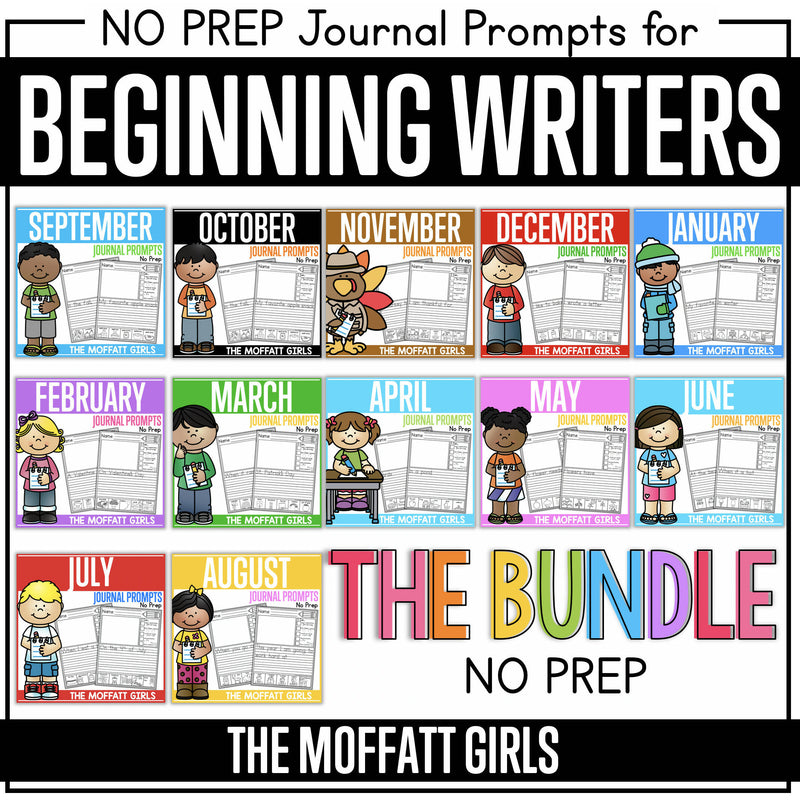 No Prep Journal Prompts by The Moffatt Girls