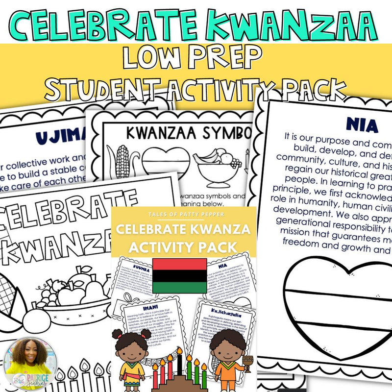 Kwanzaa: Student Activity Pack LOW PREP | Printable Classroom Resource | Tales of Patty Pepper
