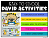 No David Goes to School Activities and Craft First Week of Back to School Rules