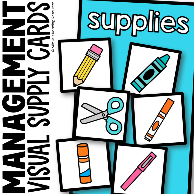 Management Visual Supply Cards by Miss M's Reading Resources