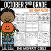 October 2nd Grade No Prep Packet by The Moffatt Girls