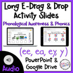 Long E Drag and Drop Activity Slides Powerpoint and Google Drive by Fun in Elementary