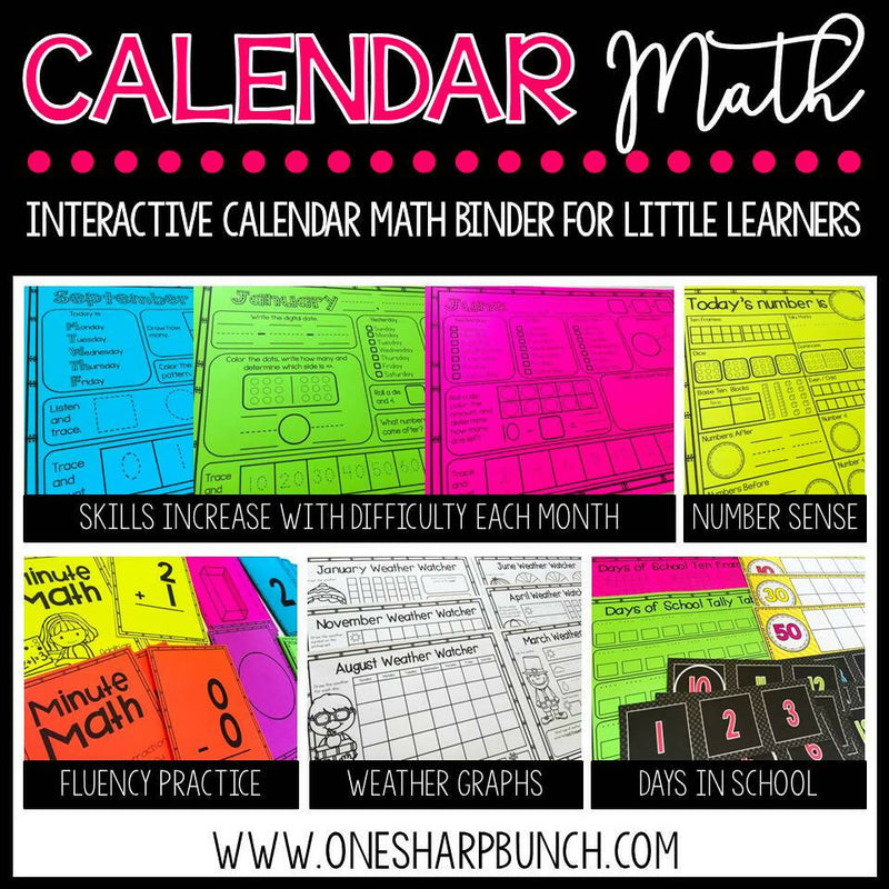 Calendar Math - Interactive Calendar Binder