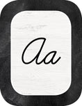 Load image into Gallery viewer, Cursive Alphabet Cards | Industrial Chic | Schoolgirl Style | UPRINT
