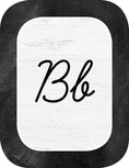 Load image into Gallery viewer, Cursive Alphabet Cards | Industrial Chic | Schoolgirl Style | UPRINT
