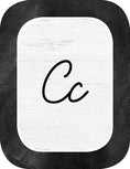 Load image into Gallery viewer, Cursive Alphabet Cards | Industrial Chic | Schoolgirl Style | UPRINT
