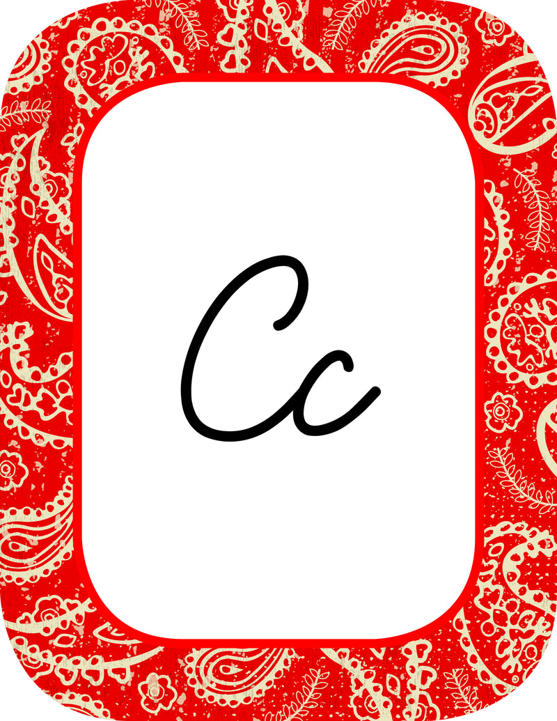 Cursive Alphabet Cards | Under the Boardwalk | UPRINT | Schoolgirl Style