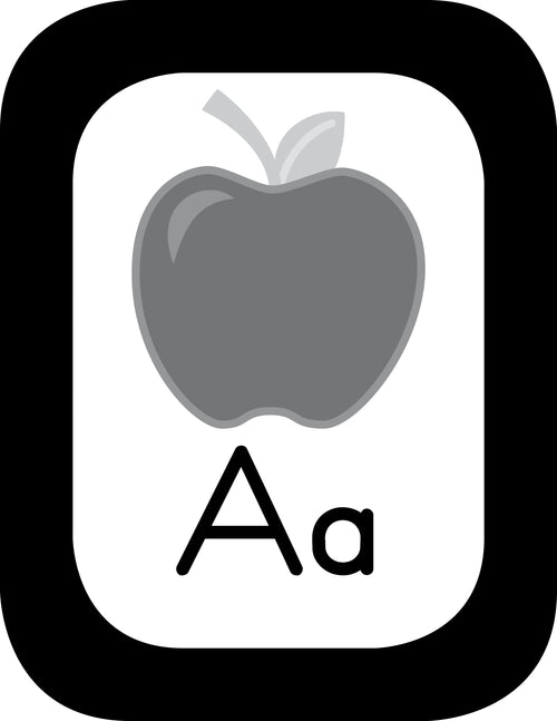 Alphabet Cards | Just Teach Black and White | UPRINT | Schoolgirl Style