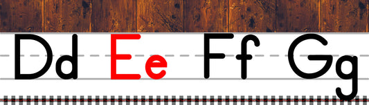 Cursive Alphabet Line | Happy Camper | UPRINT | Schoolgirl Style