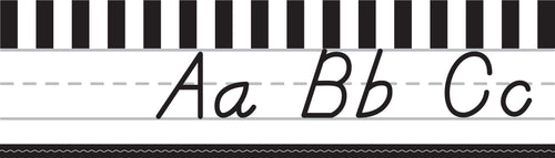 Black and White D'Nealian Alphabet Lines | Just Teach | UPRINT | Schoolgirl Style