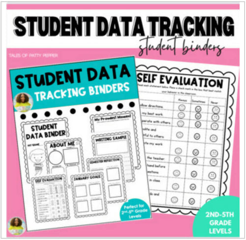Student Data Tracking Student Binders by Tales of Patty Pepper