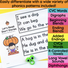 Fall Decodable Phonics Review Games and Fluency Activities - Science of Reading Aligned
