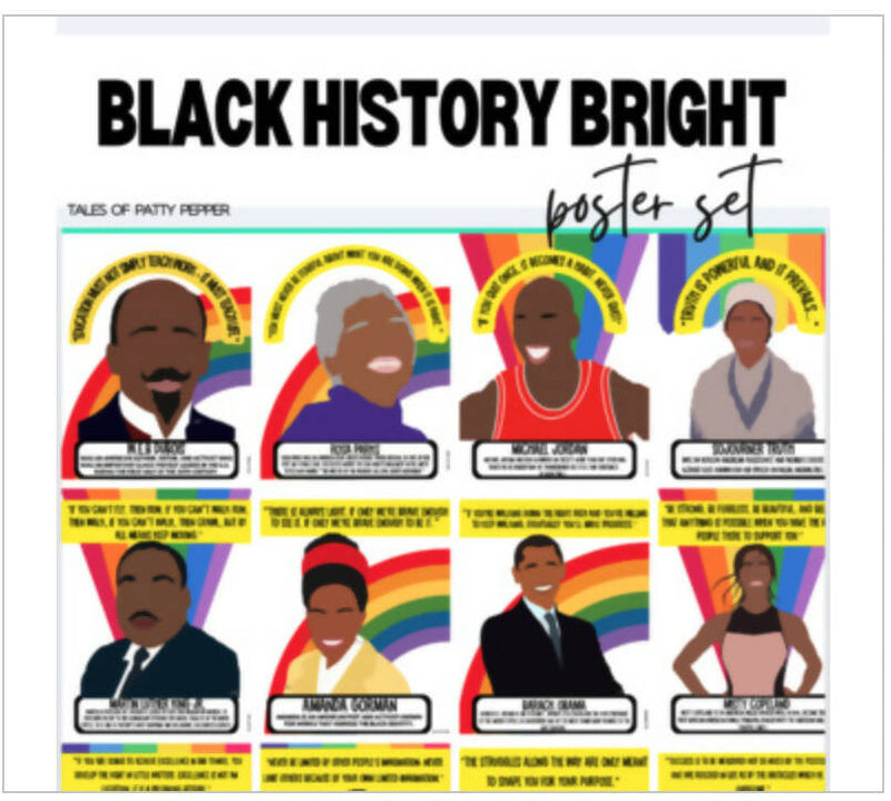 Black History Bright Poster Set by Tales of Patty Pepper
