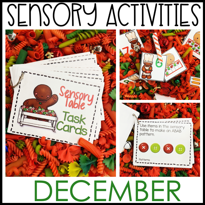 Sensory Activities December | Printable Classroom Resource | Differentiated Kindergarten