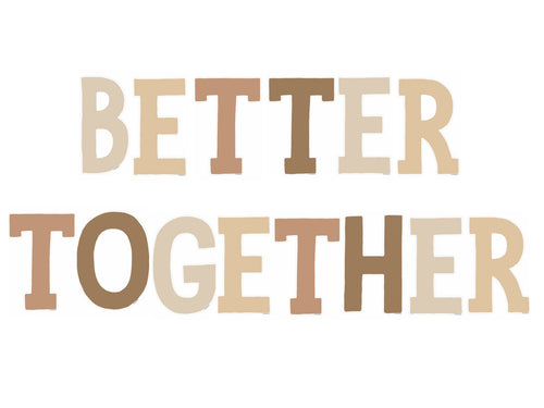 Simply Stylish Boho Rainbow "Better Together" Inspirational Classroom Headline by UPRINT