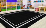 Black & White Border | Classroom Rug | Schoolgirl Style