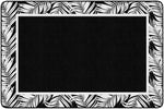 White Greenery on Black Classroom Rug by Flagship
