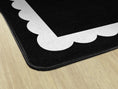 Load image into Gallery viewer, Black & White Scallop on Black | Classroom Rug | Schoolgirl Style
