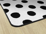 Painted Black Dots On White | Classroom Rug | Schoolgirl Style
