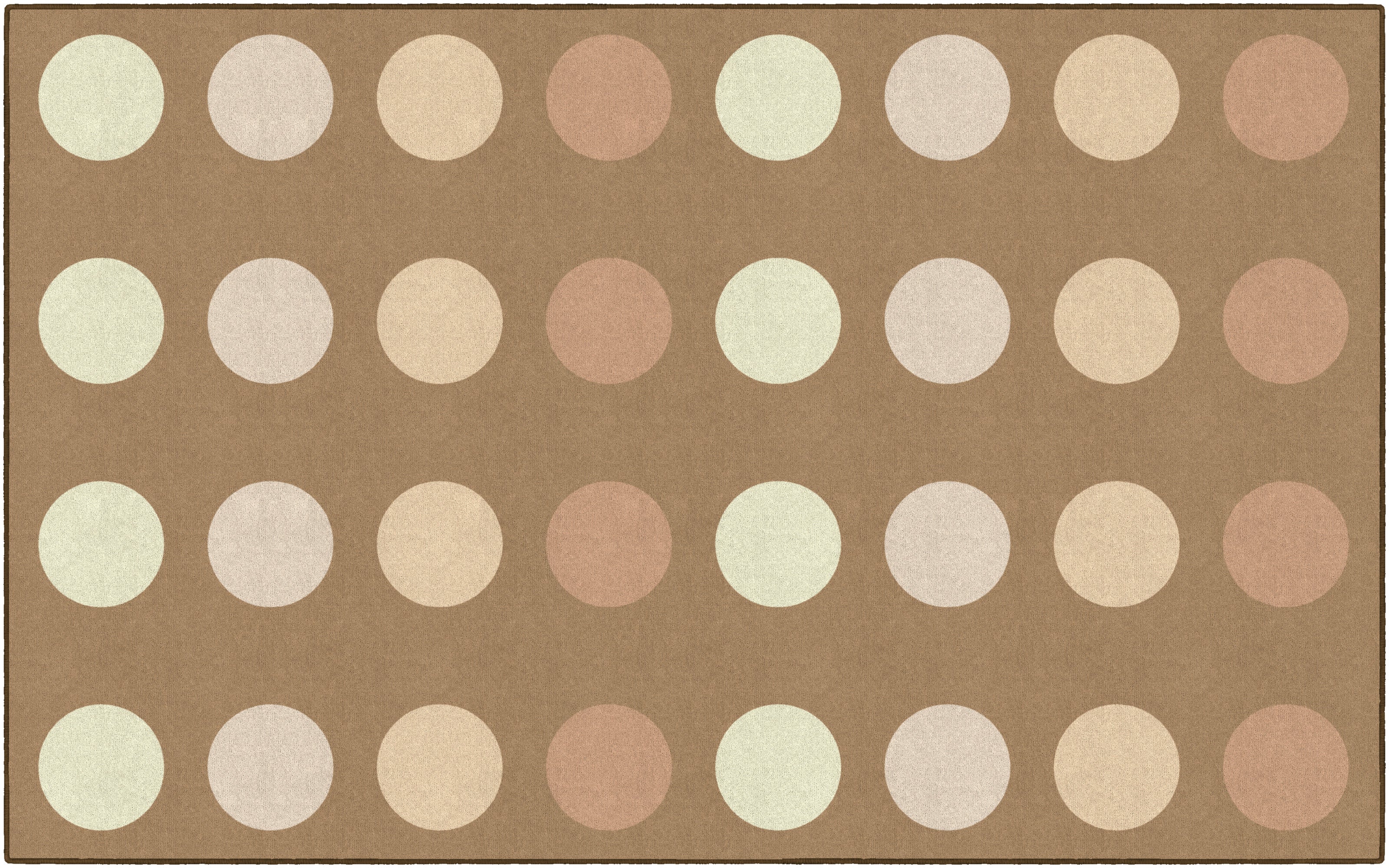 Neutral Dark Circles Sit Spot Rug Seating Rug Classroom Rug Scho