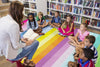 Vertical Rainbow Stripes | Classroom Rug | Schoolgirl Style